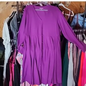 Torrid Purple Long Sleeve Sweater Dress